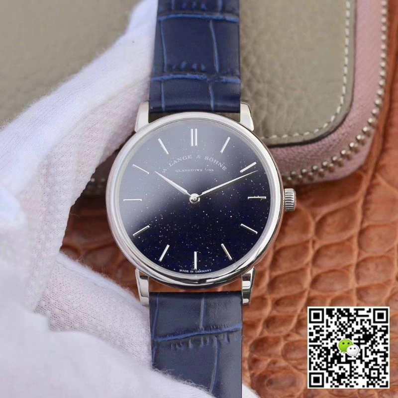A. Lange & Sohne Saxonia Thin 205.086 SV Factory 1:1 Best Edition Replica Watch Blue starry dial Swiss ETA2892